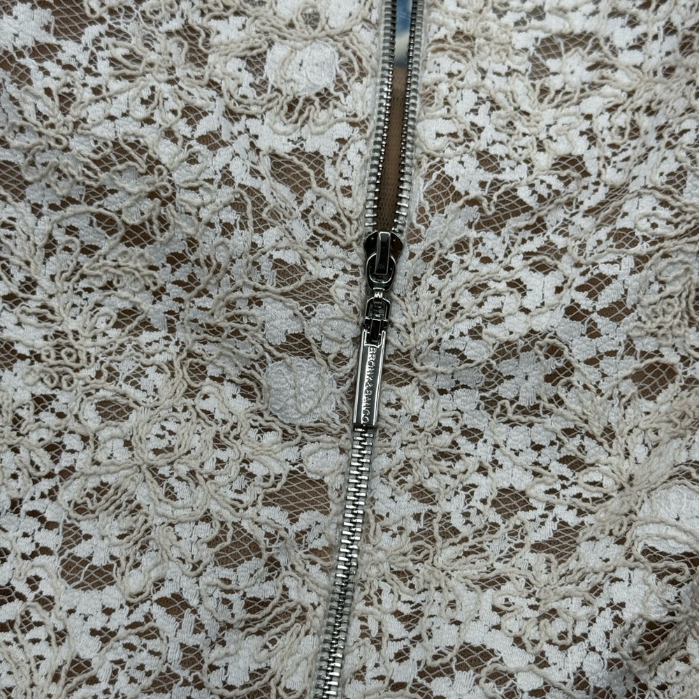 🆕 BRONX & BANCO 🧿 NWOT Courtney Long Sleeve White Lace Mini Dress - Size XL/10 - Picture 16 of 16